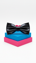 Inky Black Metallic Cat Bow Tie