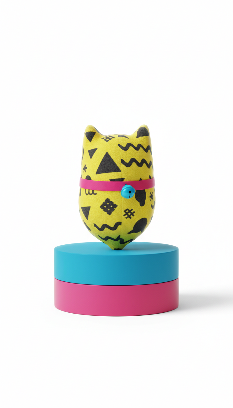 Vivid Lemon Graphic Cat Toy